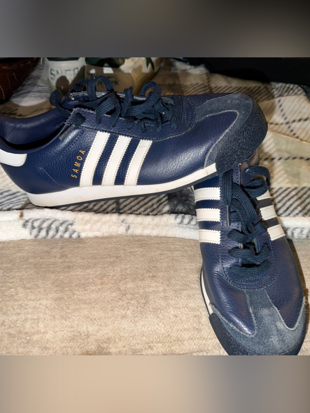 adidas Samoa Navy Blue and White Men’s Sneakers